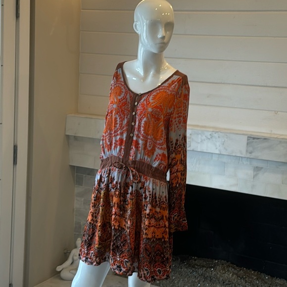 Miss Me Multiclored Paisley Print Boho Dress Size Small - Picture 2 of 14